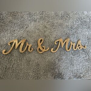 Wooden Mr. and Mrs. Signs